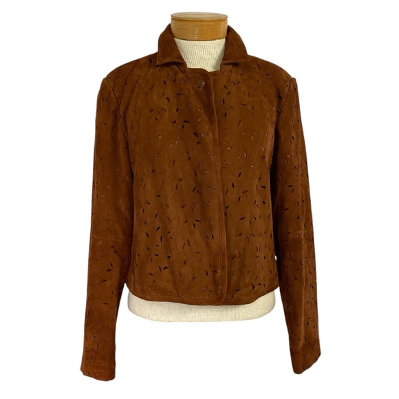 Worth Sz 8 Brown, Suede, Laser Cut Jacket - Picture 8 of 9